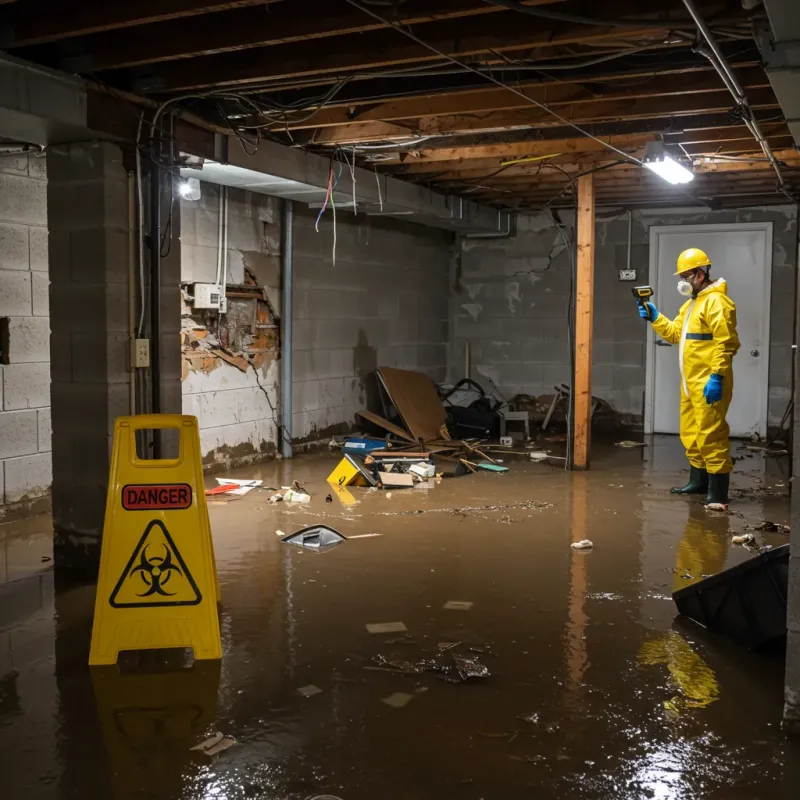 Flooded Basement Electrical Hazard in Lisbon, OH Property